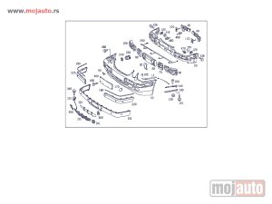 Glavna slika - Mercedes E Class W210 Sina Prednjeg Branika Plasticna 99-02, NOVO - MojAuto