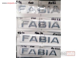 NOVI: delovi  Škoda Fabija 3 slovna oznaka novi font.