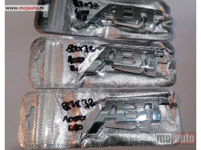 Glavna slika -  Audi ABT oznaka hrom/3m samolepljiva Dimenzije:8.2x3.2cm - MojAuto
