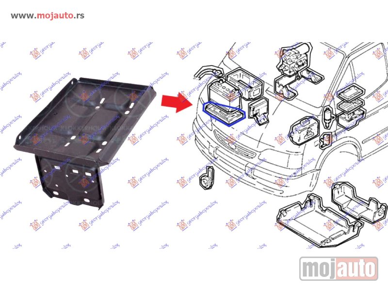 Glavna slika -  Nosac akumulatora - MojAuto