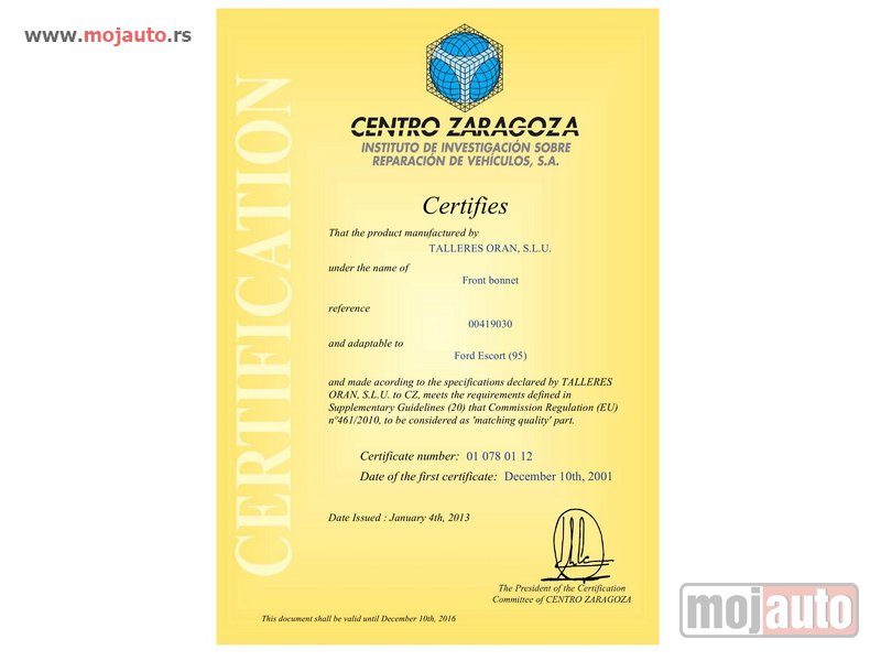 Glavna slika -  Hauba - MojAuto