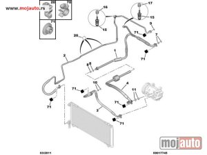 Glavna slika - Citroen C5 1.6HDI Crevo Kompresora Klime 04-08, NOVO - MojAuto