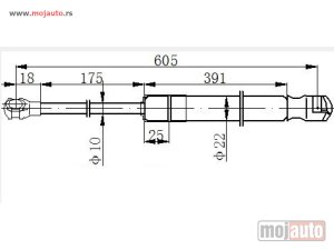 Glavna slika -  Amortizer haube i gepeka - MojAuto