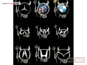 NOVI: delovi  Stiker djavo koji se lepi uz znak Vaseg automobila