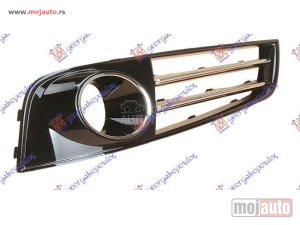 Glavna slika - Audi A8 Resetka Prednjeg Branika Levo Otvor Za Radar Dve Hrom Lajsne 09-13,NOVO - MojAuto