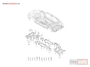 Glavna slika -  Audi A8 Zastita Poda Srednja Desno 09-13,NOVO - MojAuto