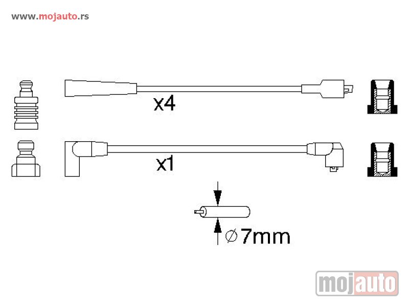 Glavna slika -  Reno 21 1.4B Kablovi Paljenja SET 88-93,NOVO - MojAuto