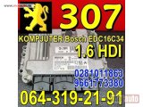polovni delovi  KOMPJUTER EDC16C34 Bosch 0281011863 Pežo 307 1.6 HDI Peugeot, 9661773380
