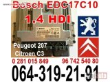 polovni delovi  KOMPJUTER EDC17C10 Bosch 0281015849 Pežo 207 Peugeot Citroen C3 1,4 HDI 9674254080