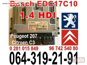 polovni delovi  KOMPJUTER EDC17C10 Bosch 0281015849 Pežo 207 Peugeot Citroen C3 1,4 HDI 9674254080