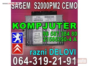 polovni delovi  KOMPJUTER SAGEM S2000PM2 CEMO Pežo Citroen 96 587 384 80 Peugeot