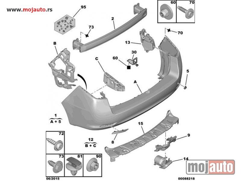 Glavna slika -  Pezo 508 Limuzina Katadiopter Zadnji Desni 11-15, NOVO - MojAuto