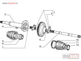 NOVI: delovi  Fiat Panda Krst Poluosovine 91-03,NOVO