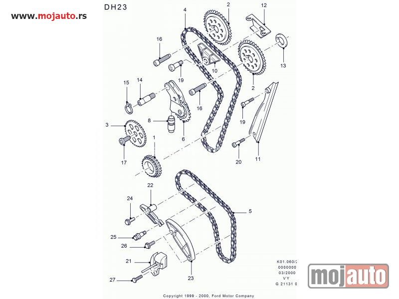 Glavna slika -  Ford Galaxy 2.0B  Garnitura Klizaca Lanca SET 96,06, NOVO - MojAuto