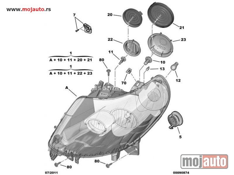 Glavna slika -  Citroen Jamper Poklopac Fara Veci 06-14, NOVO - MojAuto