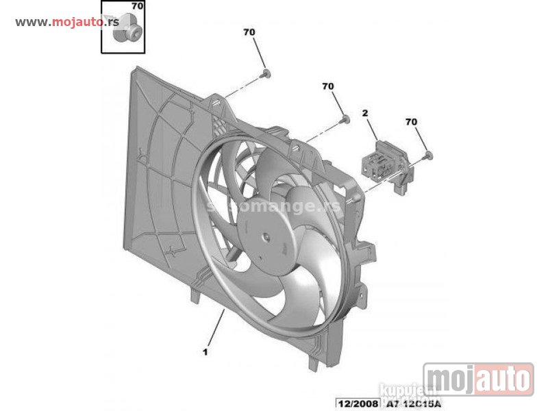 Glavna slika -  Pezo 207 Reostat Ventilatora Hladnjaka 06- NOVO - MojAuto
