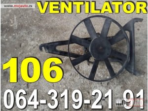 Glavna slika -  Pežo 106 VENTILATOR HLADNJAKA Peugeot - MojAuto