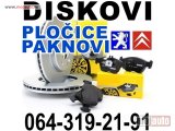 polovni delovi  Kočioni DISK PLOČICE PAKNOVI Pežo Citroen Peugeot