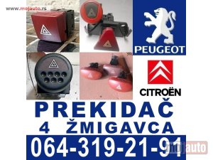 Glavna slika - PREKIDAČ 4 ŽMIGAVCA Pežo Citroen Peugeot - MojAuto