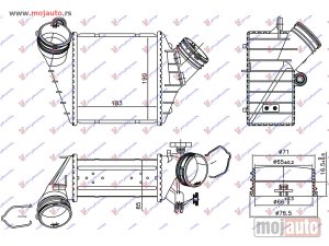 Glavna slika -  HLADNJAK INTERKULERA 1.9 TDI 02- (183x190x85) Vw new beetle 98-11 -dostupno - MojAuto