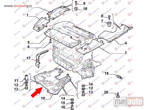 NOVI: delovi  ZASTITA MOTORA (BENZIN) PLASTICNA -03 Alfa romeo 166 98-07 -dostupno