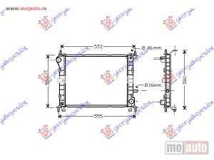 NOVI: delovi  HLADNJAK MOTORA 1.4/1.6 (-AC) (45x35.8) Ford focus 98-04 -dostupno