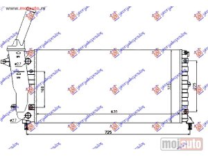 Glavna slika - HLADNJAK MOTORA 1.2 8V/16V (+/-AC) (63.5x32.5) 00-03 BEZ VENTILA Lancia y 96-03 -dostupno - MojAuto