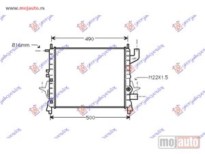 NOVI: delovi  HLADNJAK MOTORA 1.1/1.2 (+AC) (43x39.5) Renault twingo 98-00 -dostupno