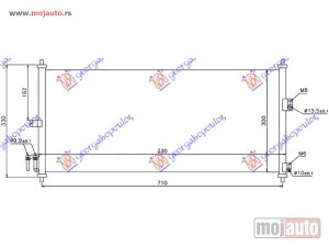 NOVI: delovi  HLADNJAK KLIME (690x300) 2002- Nissan almera (n16) l/b 00-06 -dostupno