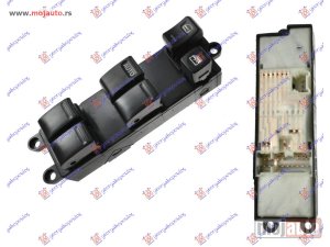 NOVI: delovi  PREKIDAC U PREDNJIM VRATIMA (4 TASTERA) (2 KONEKTORA) (16+3 PIN) Levo Nissan almera (n16) sdn 00-06 -dostupno