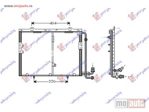 NOVI: delovi  HLADNJAK KLIME 2.0/2.3/3.2 BENZIN (552x406x25) Mercedes slk (r170) 96-04 -dostupno
