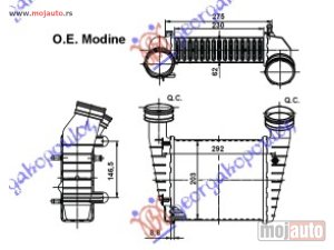 Glavna slika - HLADNJAK INTERKULERA 1.9-2.0 TDi (23x207x62) Vw passat 00-05 -dostupno - MojAuto