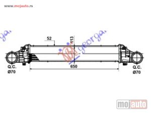 NOVI: delovi  HLADNJAK INTERKULERA 2.2 CDi (65x11.3x5.0) Mercedes e class (w211) 02-09 -dostupno
