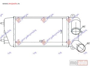 NOVI: delovi  HLADNJAK INTERKULERA 1.4 HDi (275x147x64) Citroen c3 02-10 -dostupno