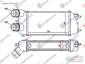 NOVI: delovi  HLADNJAK INTERKULERA 1.6 HDi DIZEL (275x150x64) -06 Citroen c3 02-10 -dostupno