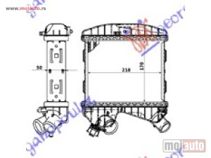 NOVI: delovi  HLADNJAK INTERKULERA DIZEL (170x218x50) Smart fortwo 98-07 -dostupno