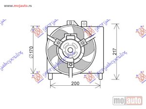 NOVI: delovi  VENTILATOR INTERKULERA (BENZIN-DIZEL) (17cm) Smart fortwo 98-07 -dostupno