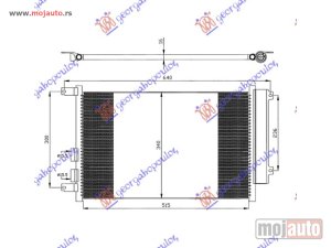 NOVI: delovi  HLADNJAK KLIME 1.9 JTD (560x340x16) Alfa romeo 147 00-10 -dostupno