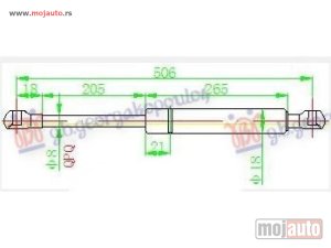 NOVI: delovi  AMORTIZER HAUBE (506L-140N) Citroen c5 04-08 -dostupno