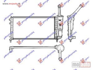 Glavna slika - HLADNJAK MOTORA 1.2 8/16V (+/-AC) (58x31.5) (DENSO TIP) Lancia y 03-11 -dostupno - MojAuto