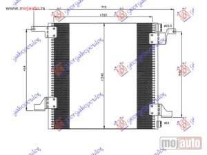NOVI: delovi  HLADNJAK KLIME (510x535x16) (2000-2005) Mercedes ml (w163) 98-05 -dostupno