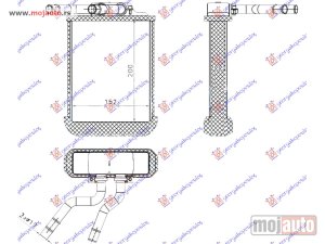NOVI: delovi  GREJAC KABINE (200x1547x32) Mercedes ml (w163) 98-05 -dostupno