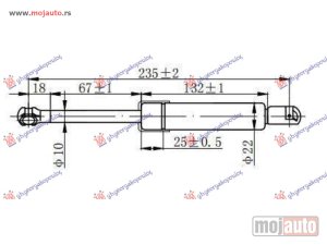 NOVI: delovi  AMORTIZER HAUBE (234L-850N) Mercedes ml (w163) 98-05 -dostupno
