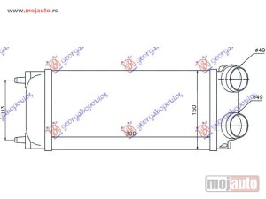NOVI: delovi  HLADNJAK INTERKULERA 1.6 HDi (30x147x85) -09 Citroen c4 04-11 -dostupno