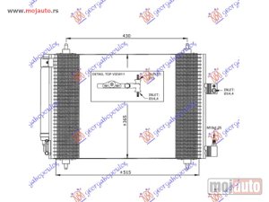 NOVI: delovi  HLADNJAK KLIME BENZIN/DIZEL (560x360) Peugeot 407 04-10 -dostupno