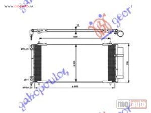 NOVI: delovi  HLADNJAK KLIME 2.2/2.7 HDi (670x307) Citroen c5 04-08 -dostupno