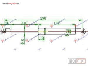 NOVI: delovi  AMORTIZER GEPEK VRATA (298L-700N) Audi a4 04-07 -dostupno