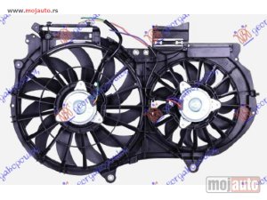 NOVI: delovi  VENTILATOR (DUPLI) KOMPLET (2.4-3.0-3.2 BENZIN) (380/280mm) Audi a4 04-07 -dostupno