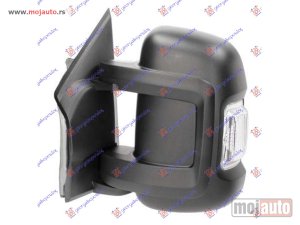 NOVI: delovi  RETROVIZOR ELEKTRICNI SA GREJACEM KRATKI (MIGAVAC) (SENZOR) (A KVALITET) (KONVEKSNO STAKLO) Levo Peugeot boxer 06-14 -dostupno