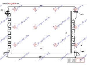 NOVI: delovi  HLADNJAK MOTORA 1.2/1.3/1.4/1.6/1.7V (+AC) (52x37.8) Ford fiesta 99-02 -dostupno